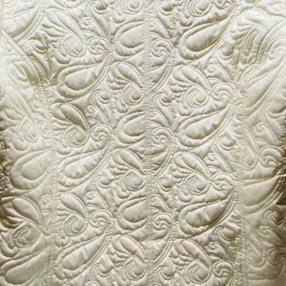 Coldwater Creek Jacket Women's 1X Cream Paisley Faux Fur Exclusive Deco Coat EUC - Picture 11 of 15